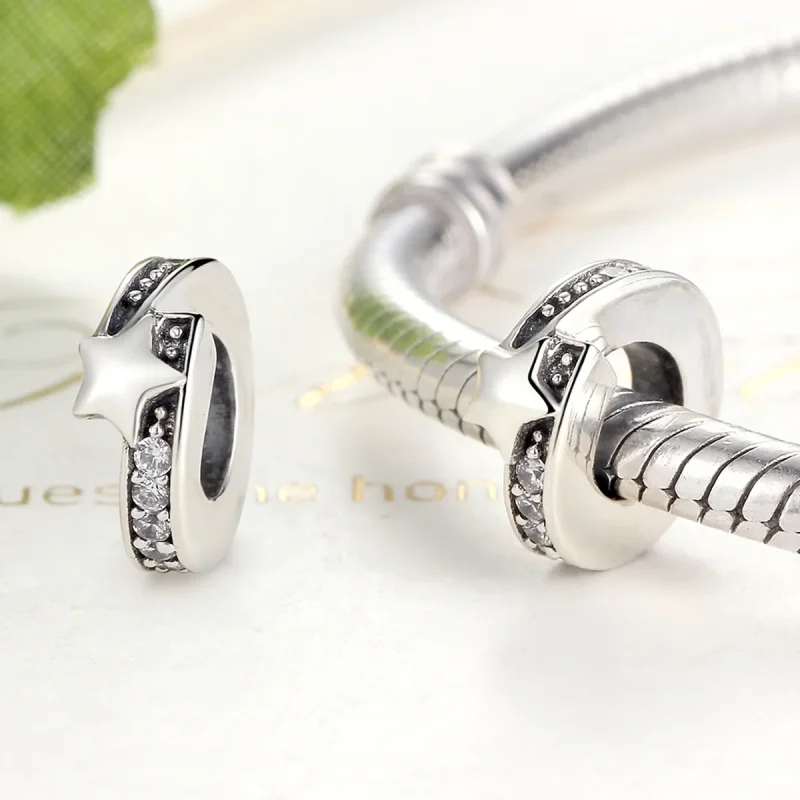 (image for) Pandora Style Silver First Encounter Spacer Charm - SCC100 - View 4
