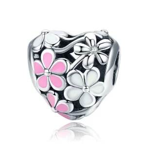 (image for) Pandora Style Silver Flower Blessing Charm - SCC761