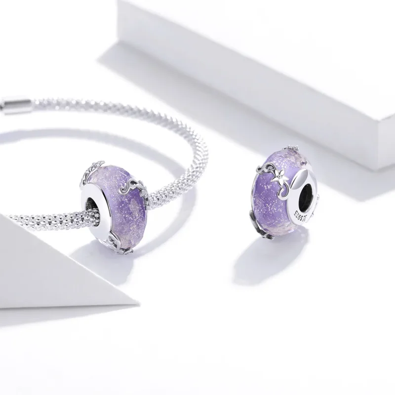 (image for) Pandora Style Silver Flower Charm - SCC1797 - View 4