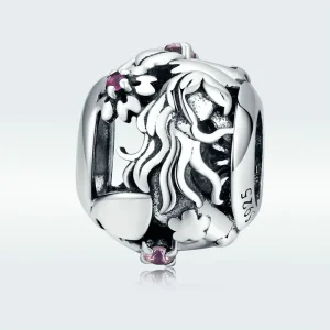 (image for) Pandora Style Silver Flower elves Charm - SCC1449