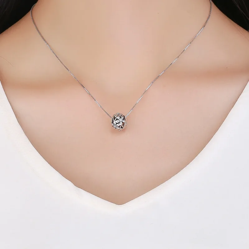 (image for) Pandora Style Silver Flower Shape Charm - SCC729 - View 5