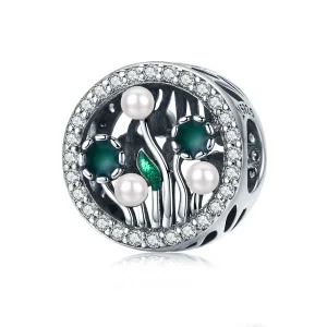 (image for) Pandora Style Silver Flowering Shrubs Charm - SCC1094