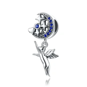 (image for) Pandora Style Silver Flying Cat Charm - SCC1551
