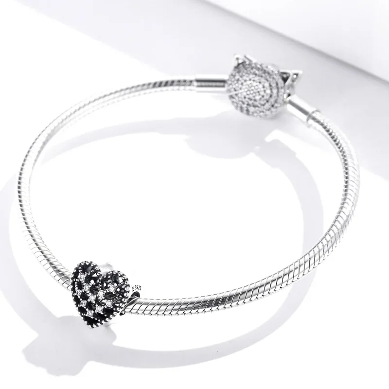 (image for) Pandora Style Silver Follow Your Heart Charm - SCC1572 - View 3
