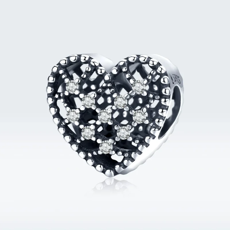 (image for) Pandora Style Silver Follow Your Heart Charm - SCC1572 - View 5