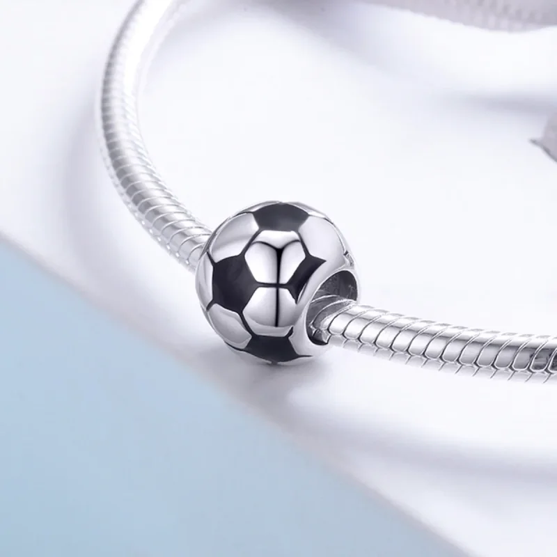 (image for) Pandora Style Silver Football Passion Charm - SCC666 - View 4