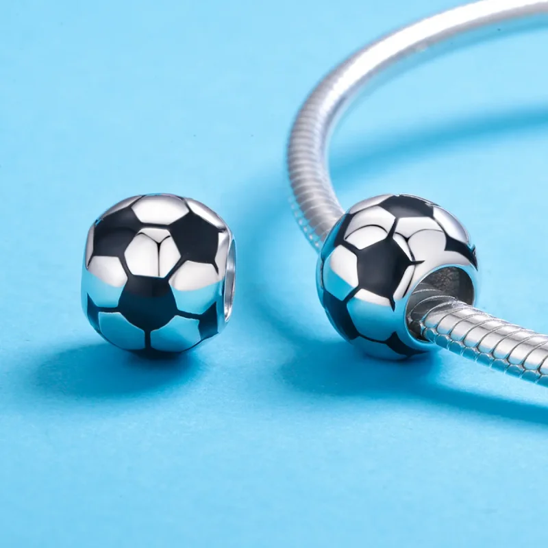 (image for) Pandora Style Silver Football Passion Charm - SCC666 - View 5
