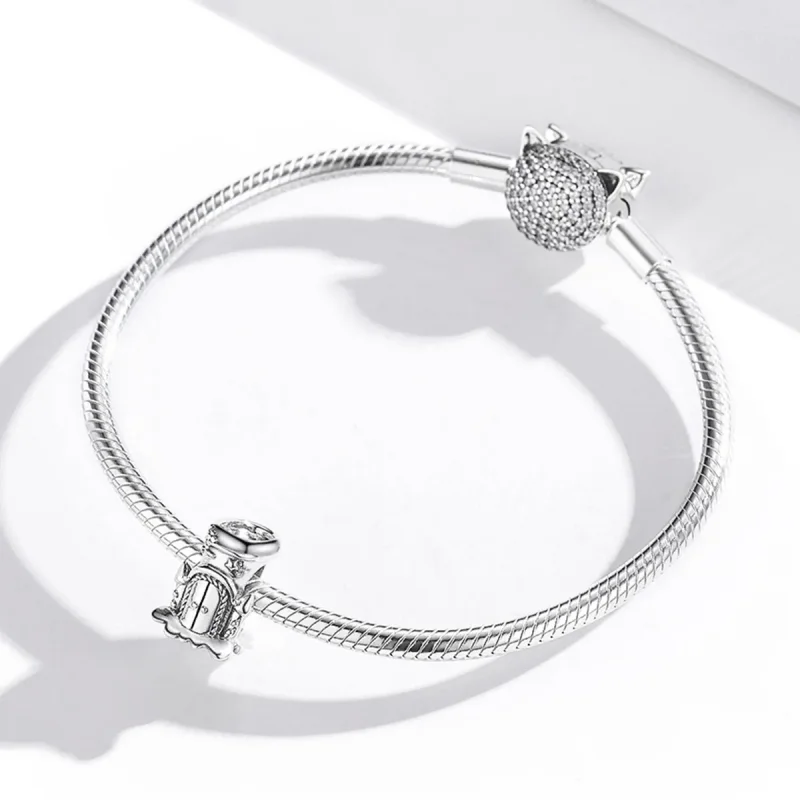 (image for) Pandora Style Silver Forest Castle Charm - SCC1866 - View 3