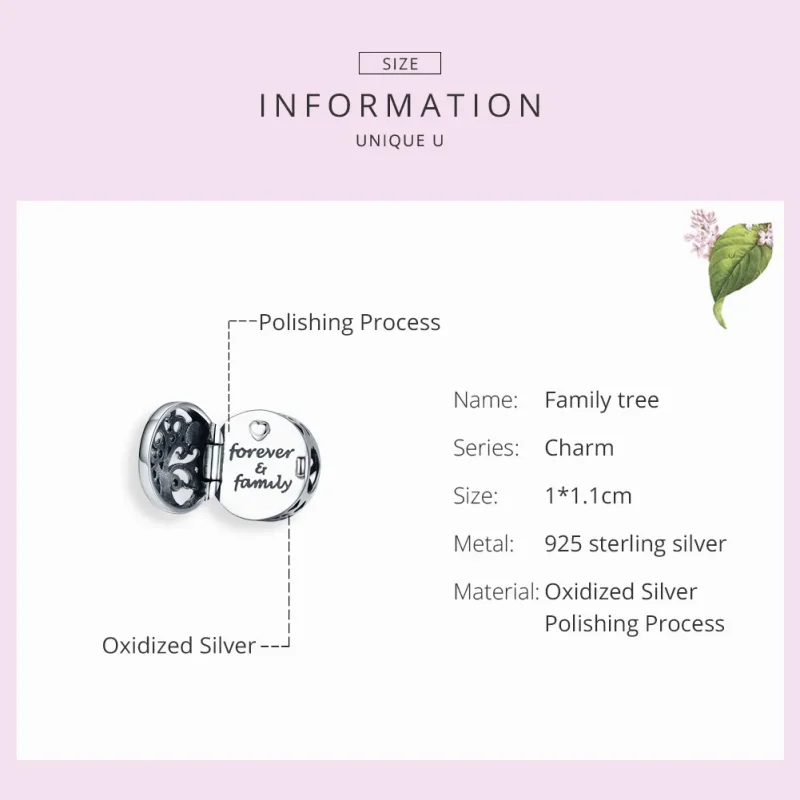 (image for) Pandora Style Silver Forever & Family Charm - SCC1259 - View 3