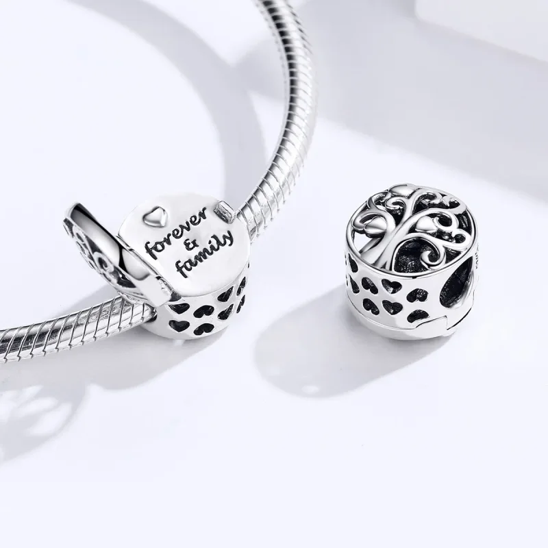 (image for) Pandora Style Silver Forever & Family Charm - SCC1259 - View 4