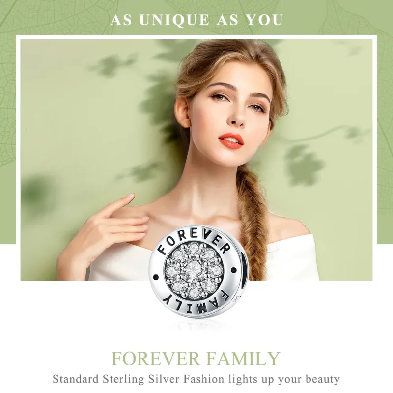 (image for) Pandora Style Silver Forever Home Charm - SCC814 - View 6