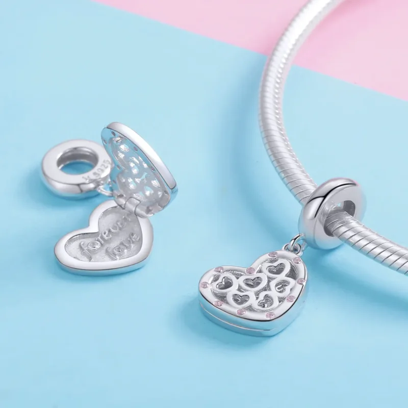 (image for) Pandora Style Silver Forever Love Dangle - SCC1029 - View 4