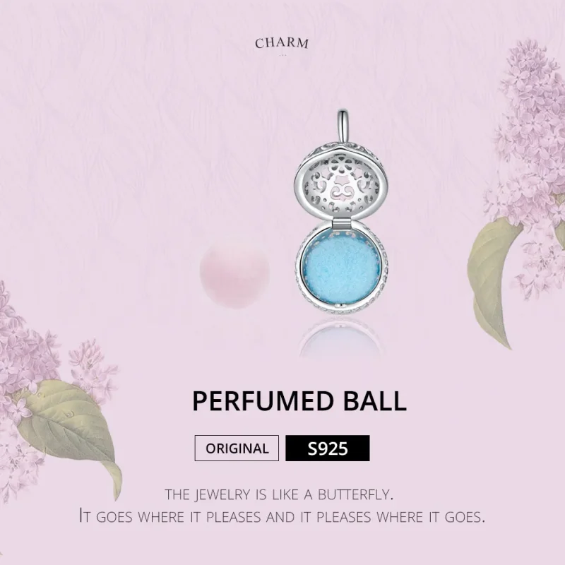 (image for) Pandora Style Silver Fragrant Ball Charm - SCC1198 - View 2