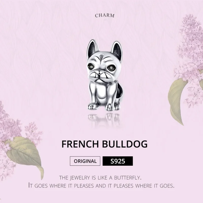 (image for) Pandora Style Silver French Bulldog Charm - SCC1306 - View 2