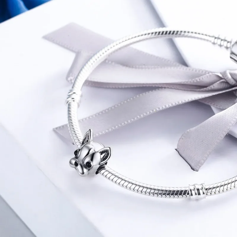 (image for) Pandora Style Silver French Bulldog Charm - SCC315 - View 4