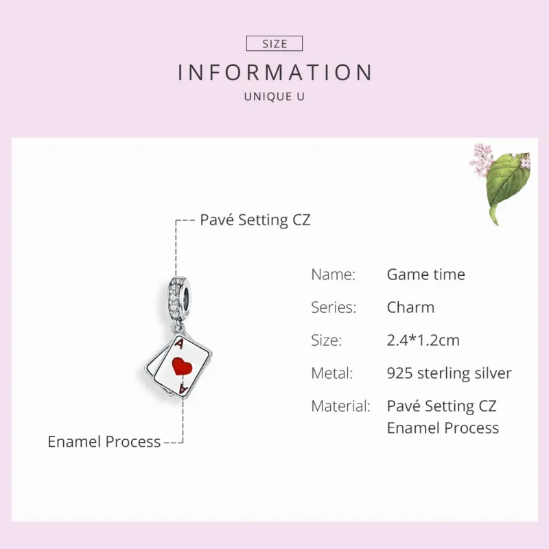 (image for) Pandora Style Silver Game Time Dangle - SCC1172 - View 3