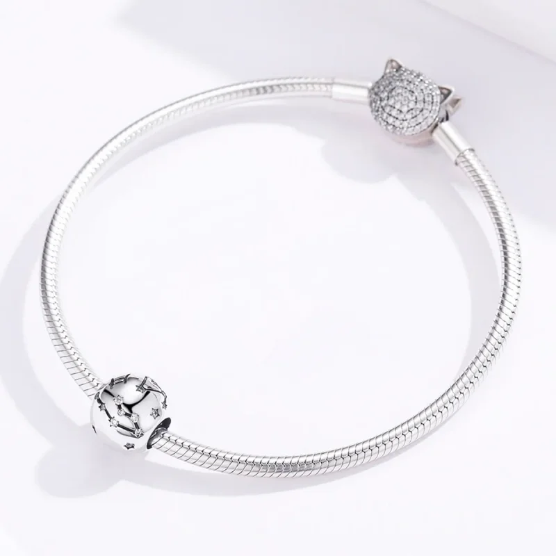 (image for) Pandora Style Silver Gemini Charm - SCC1218-3 - View 3