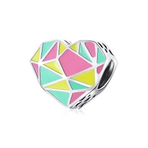 (image for) Pandora Style Silver Geometric Patterns Charm - SCC1761