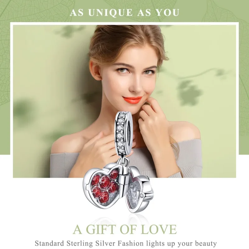 (image for) Pandora Style Silver Gift of Love Dangle - SCC1069 - View 2