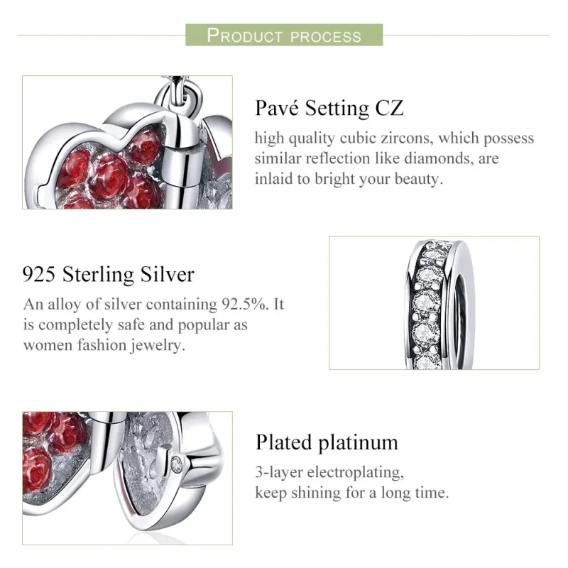 (image for) Pandora Style Silver Gift of Love Dangle - SCC1069 - View 4