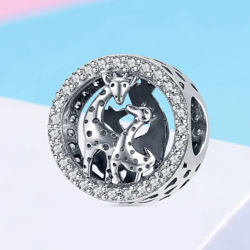 (image for) Pandora Style Silver Giraffe Charm - SCC997 - View 2