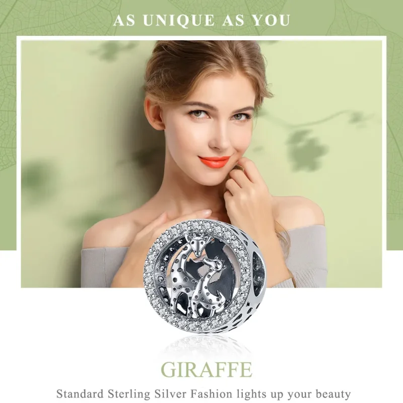 (image for) Pandora Style Silver Giraffe Charm - SCC997 - View 6