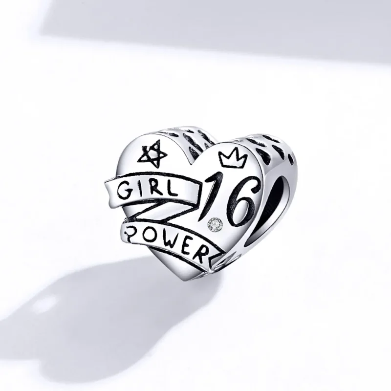 (image for) Pandora Style Silver Girl Power Sweet 16 Charm - SCC1437 - View 2