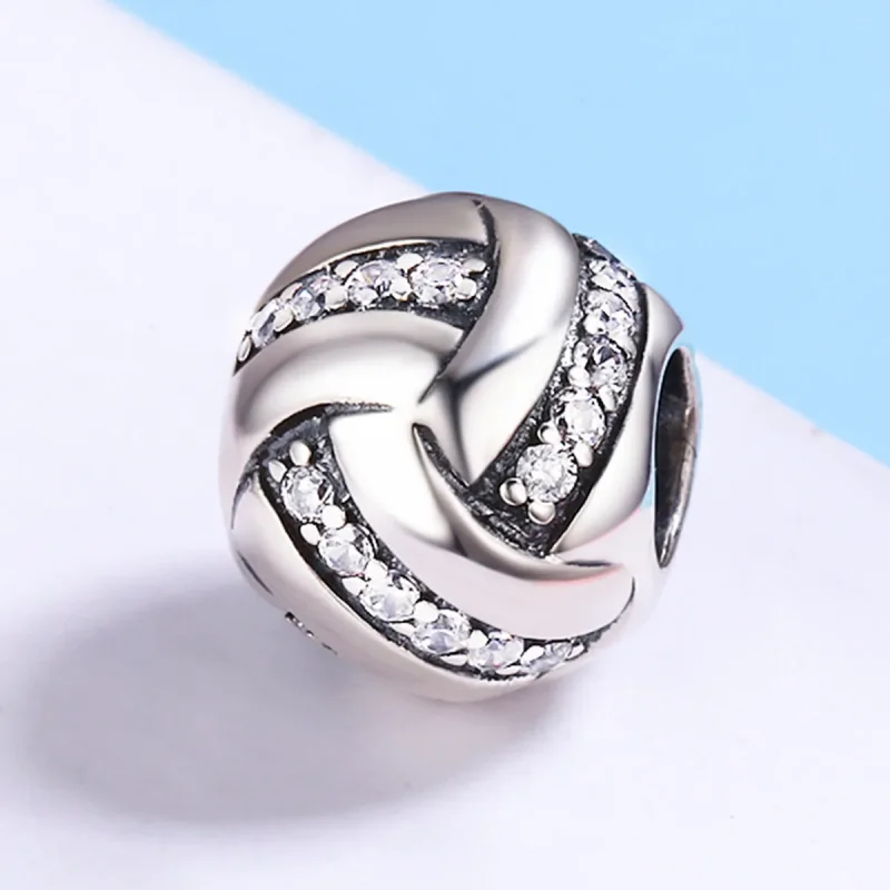 (image for) Pandora Style Silver Glittering Complex Charm - SCC302 - View 3