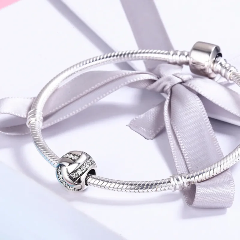 (image for) Pandora Style Silver Glittering Complex Charm - SCC302 - View 4