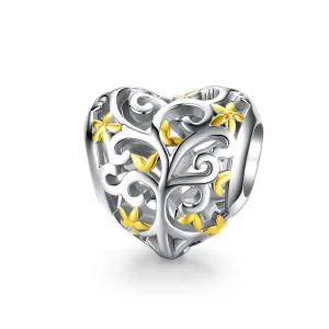 Pandora Style Silver & Gold-Plated Life Tree Charm - SCC1249 (image for) Pandora Style Silver & Gold-Plated Life Tree Charm - SCC1249