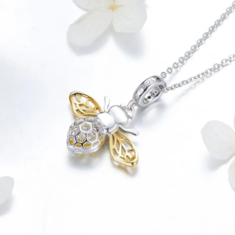 (image for) Pandora Style Silver & Gold-Plated Motion Bee Dangle - SCC1125 - View 4