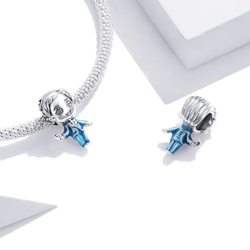 (image for) Pandora Style Silver Groom Charm - SCC1812 - View 4