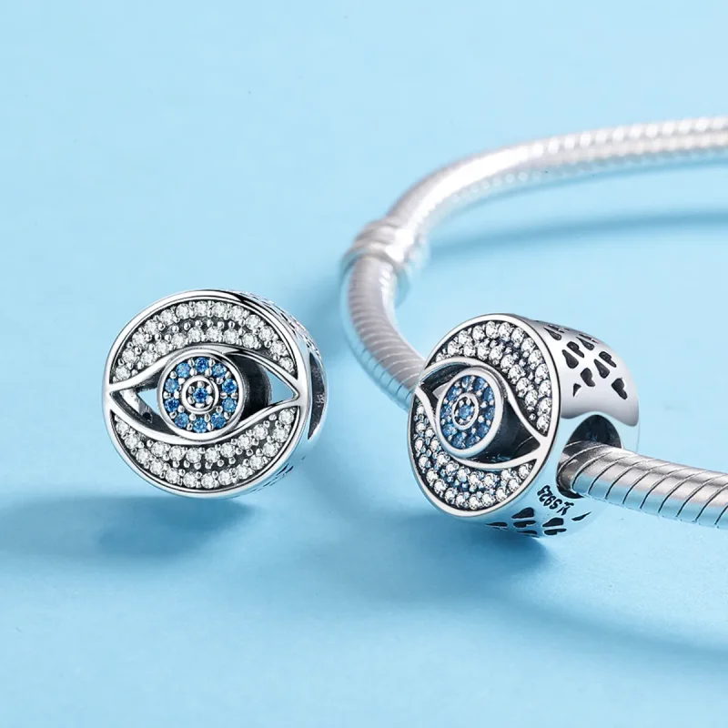 (image for) Pandora Style Silver Guardian Eye Charm - SCC565 - View 5