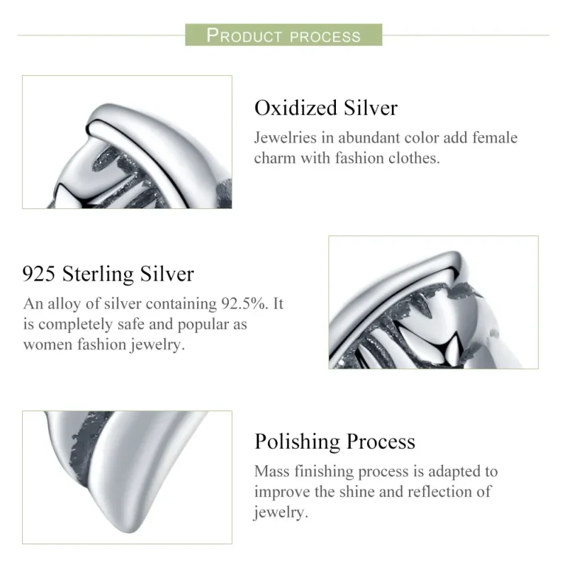 (image for) Pandora Style Silver Guardian Wings Charm - SCC1091 - View 4