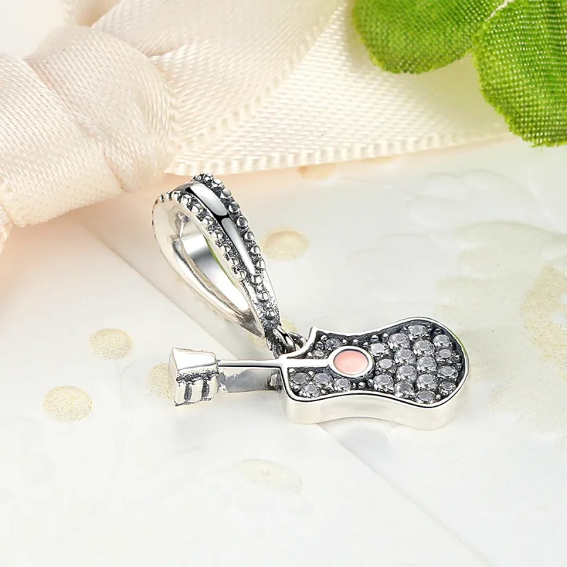 (image for) Pandora Style Silver Guitar Dangle - SCC113 - View 3
