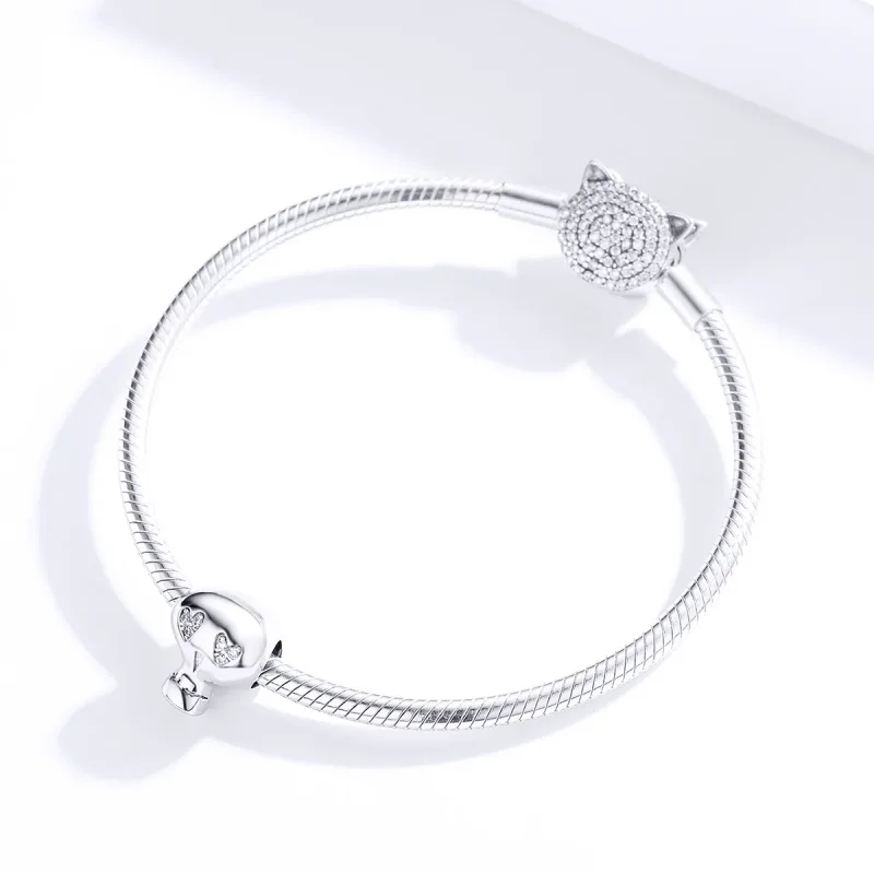 (image for) Pandora Style Silver Halloween Skull Charm - SCC1362 - View 2