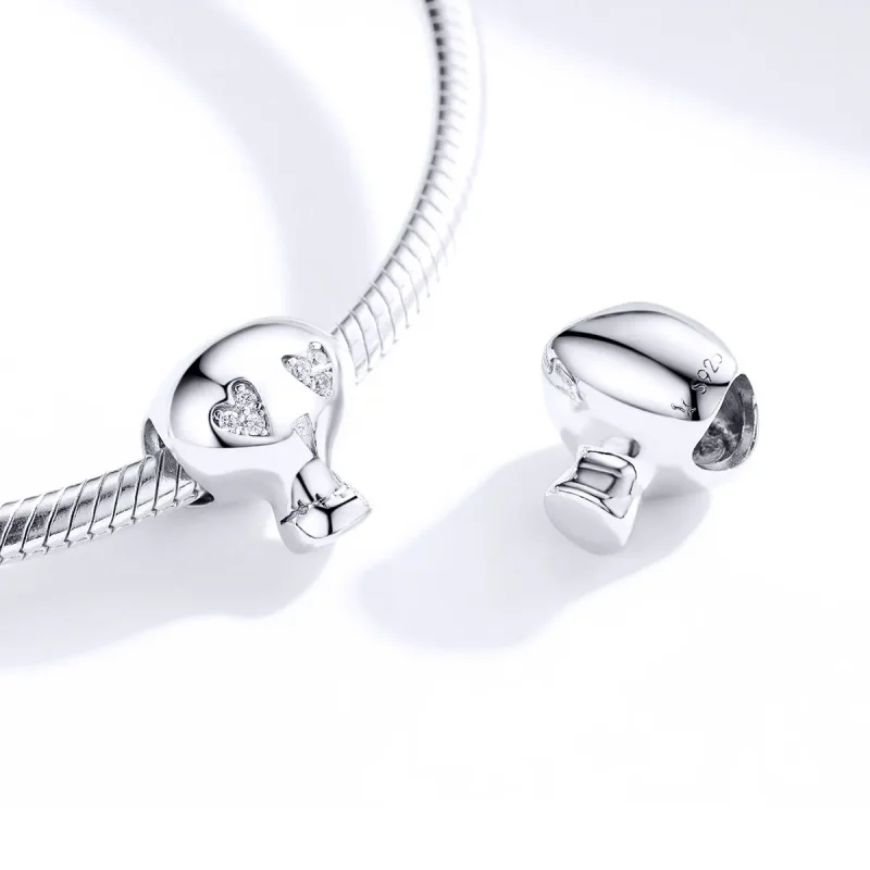 (image for) Pandora Style Silver Halloween Skull Charm - SCC1362 - View 4