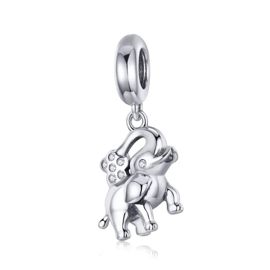 (image for) Pandora Style Silver Happy Elephant Dangle - SCC1059