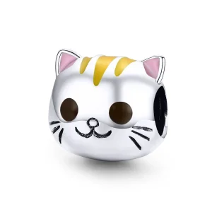 (image for) Pandora Style Silver Happy Kitty Charm - SCC1142
