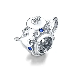 (image for) Pandora Style Silver Hollow Teapot Charm - BSC274