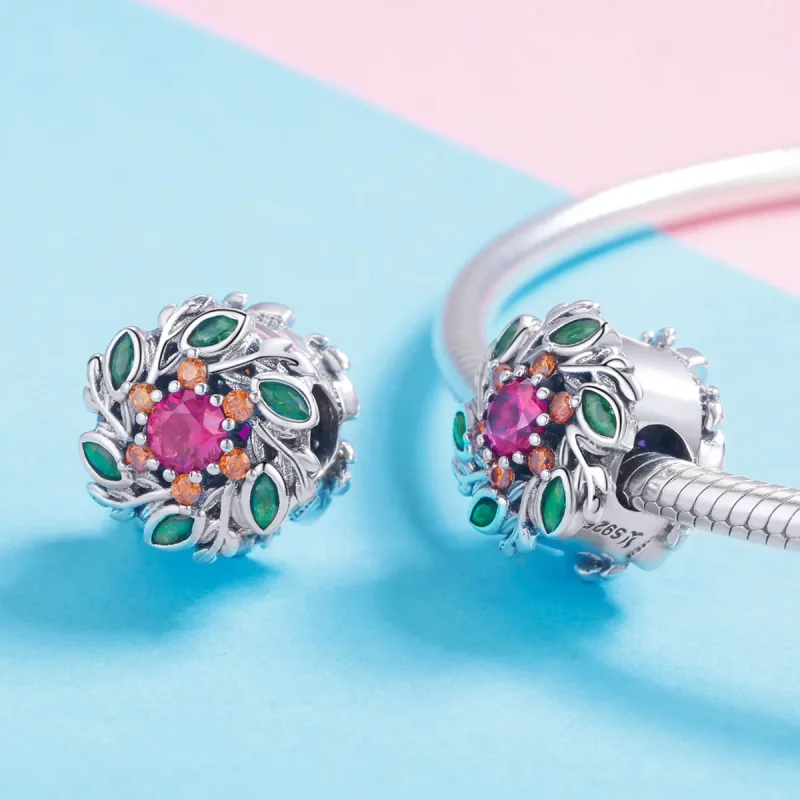 (image for) Pandora Style Silver Hope Wreath Charm - SCC1062 - View 4