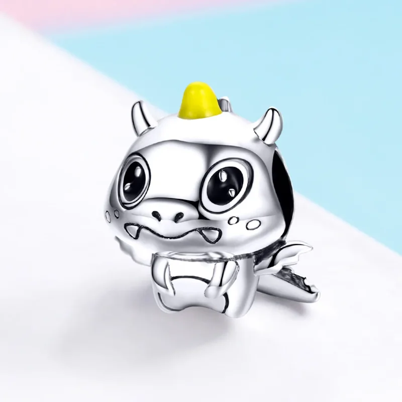 (image for) Pandora Style Silver I Am Dragon Charm - BSC060 - View 2