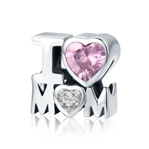 (image for) Pandora Style Silver I Love Mom Charm - SCC579