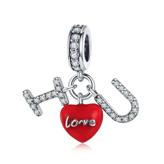 (image for) Pandora Style Silver I Love You Dangle - SCC1055
