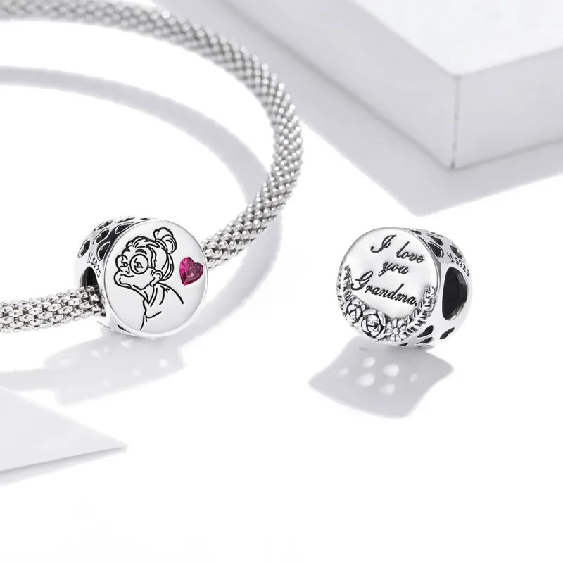 (image for) Pandora Style Silver I Love You Grandma Gigi Charm - SCC1762 - View 4