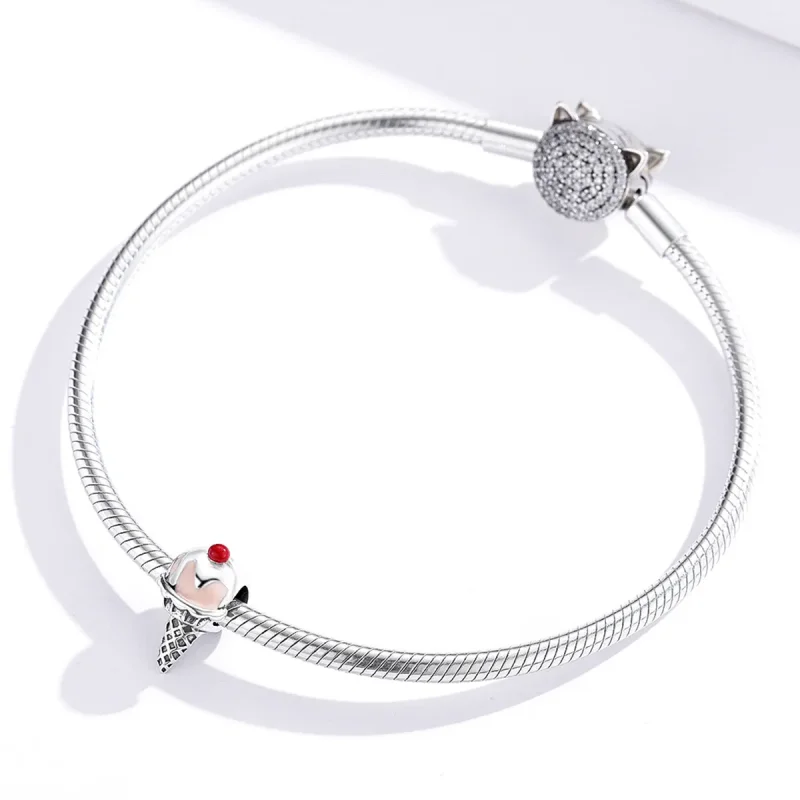 (image for) Pandora Style Silver Ice Cream Charm - SCC1533 - View 3