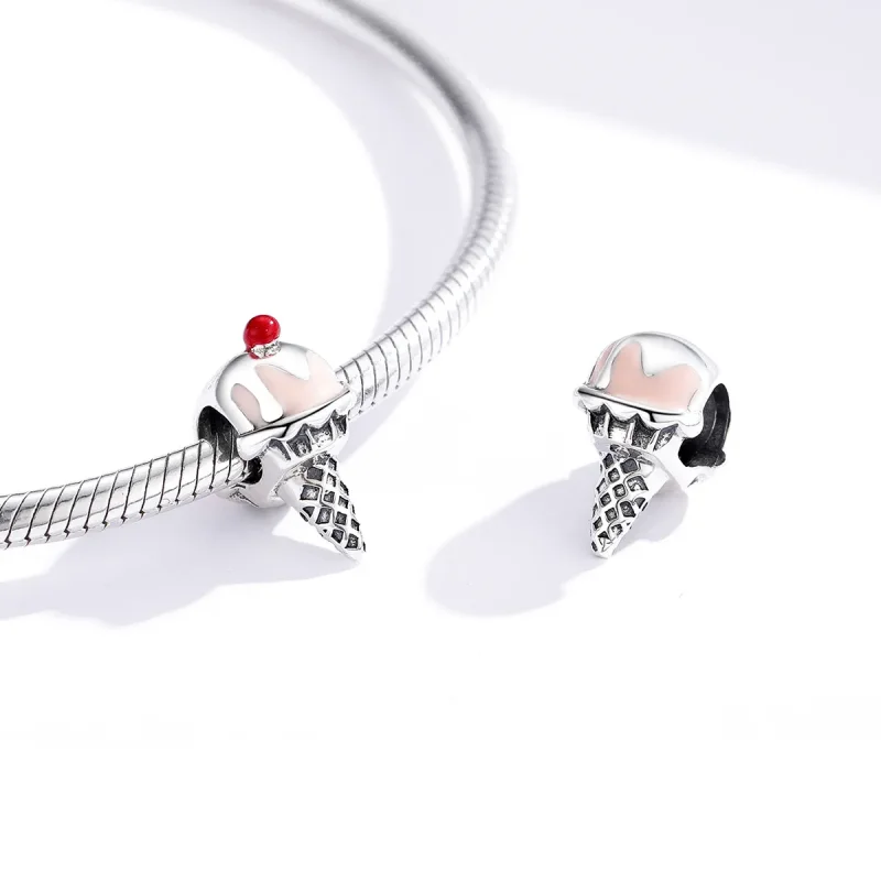 (image for) Pandora Style Silver Ice Cream Charm - SCC1533 - View 4