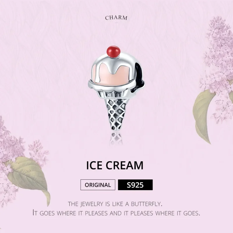 (image for) Pandora Style Silver Ice Cream Charm - SCC1533 - View 6