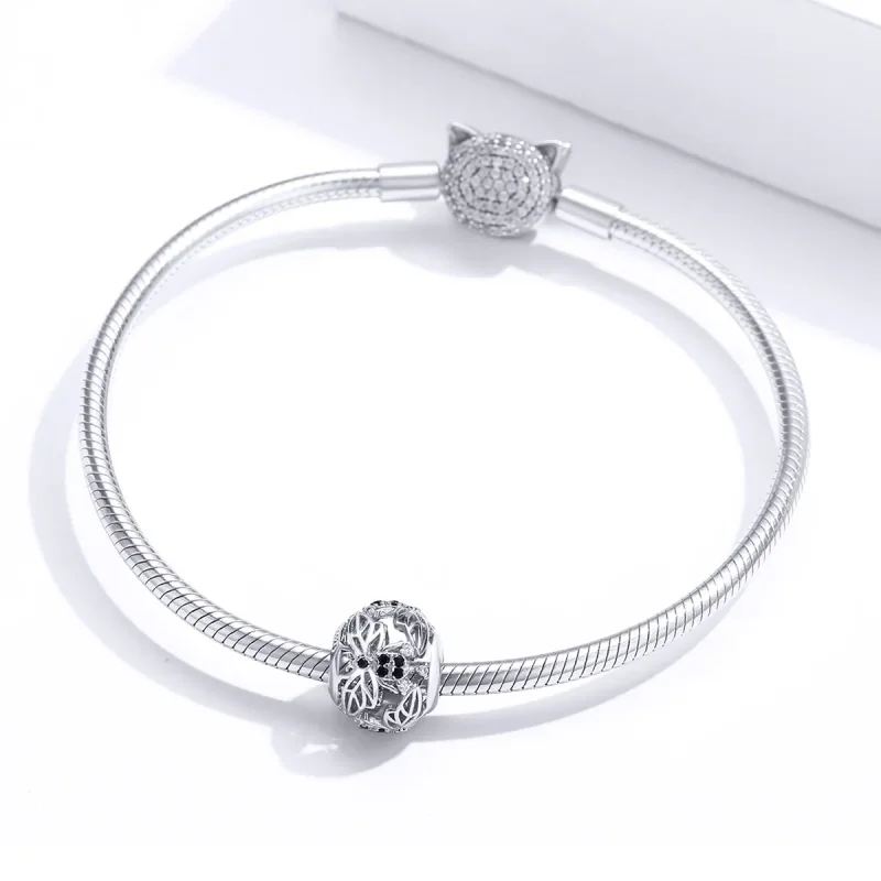 (image for) Pandora Style Silver Intelligent Bee Charm - BSC200 - View 3