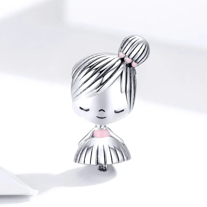 (image for) Pandora Style Silver Its A Girl Charm - SCC1335 - View 2